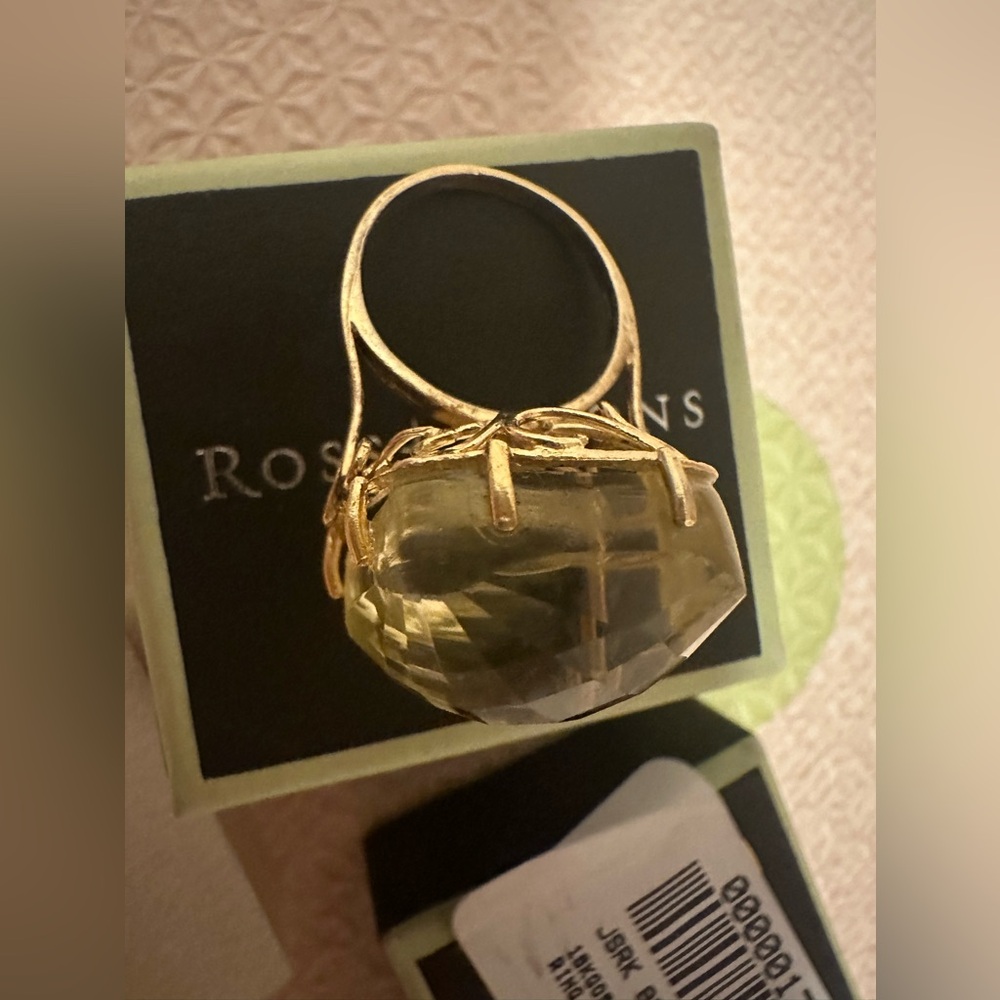 18KGOS lemon quartz cocktail ring